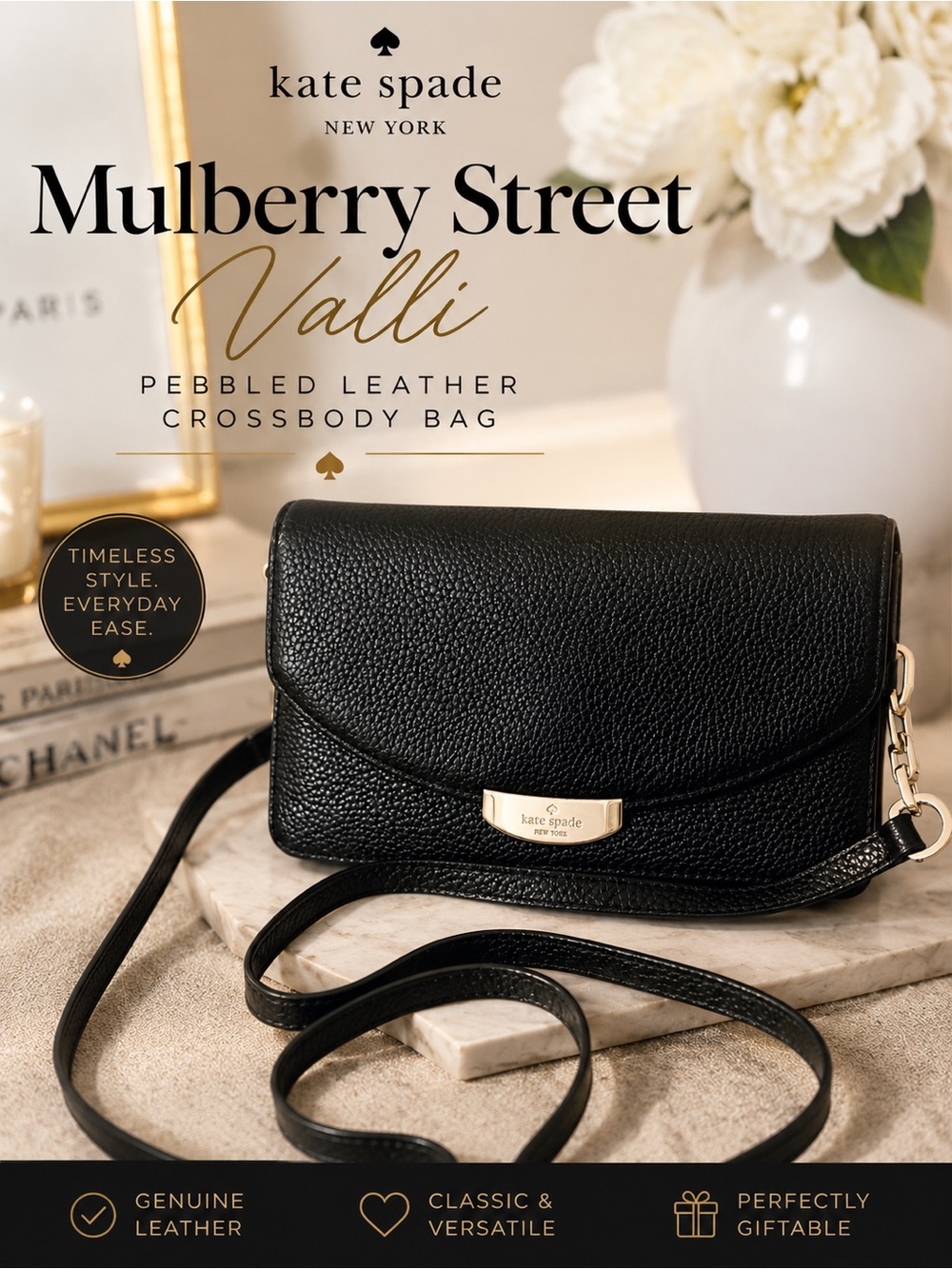 kate spade Mulberry Street Valli Pebbled Leather Crossbody & Wallet On A String